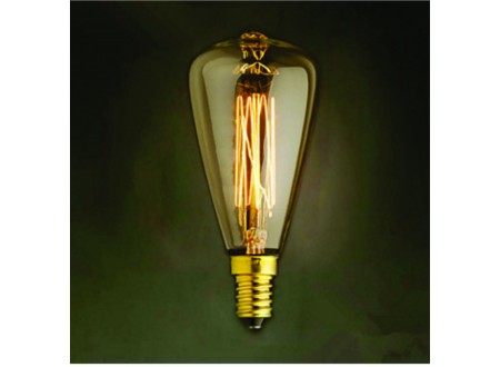 Lâmpada Vintage Retrô Filamento Thomas Edison St58 Carbono